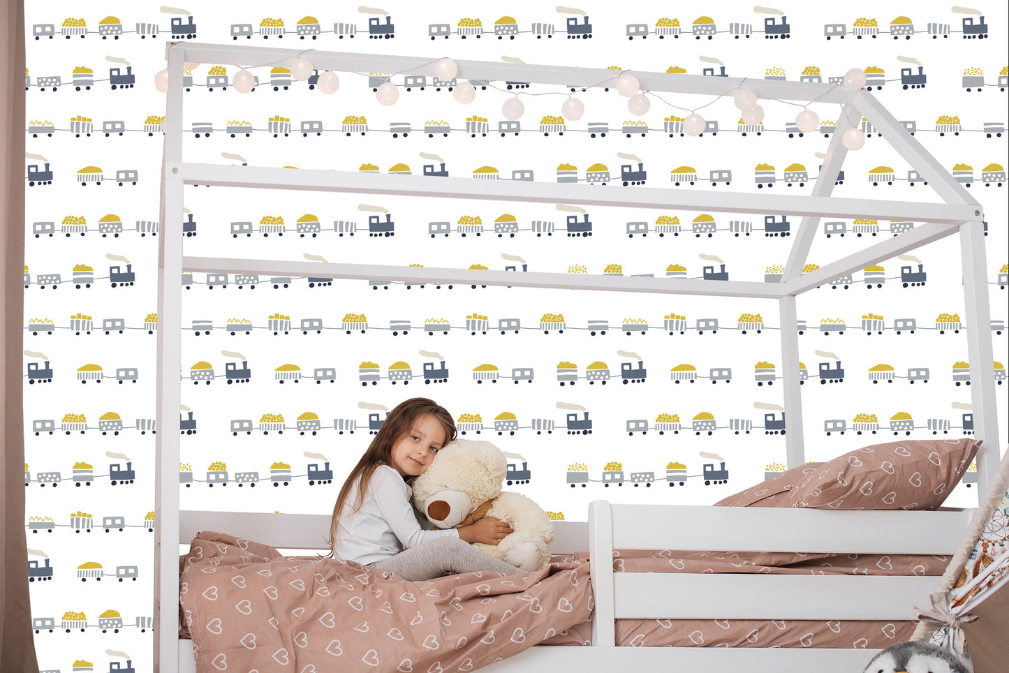 Wallpaper Fairy-Tale Steam Locomotives With Wagons