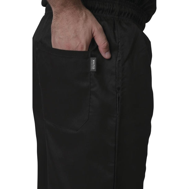 Whites Vegas Chef Trousers Polycotton Black (5 Pack) p_sa824