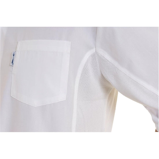 Chef Works Unisex Cool Vent Chefs Shirt White p_a912