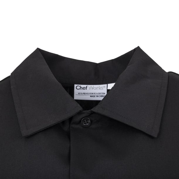 Chef Works Unisex Cool Vent Chefs Shirt Black p_a913