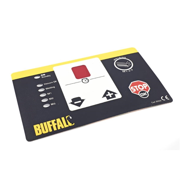 Control Panel Adhesive Label for Buffalo Vac Pack Machine ad675