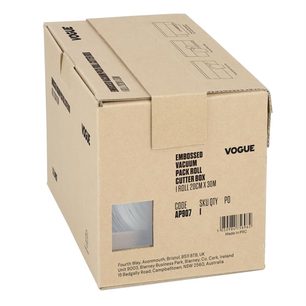 Vogue Vacuum Pack Roll with Cutter Box (Embossed) 200mm width ap907