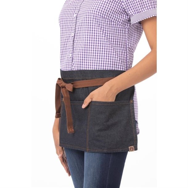 Chef Works Urban Memphis Waist Apron Indigo b592