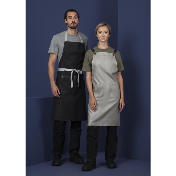 Southside Denim Bib Apron Black b981