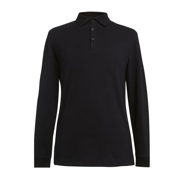 Brook Taverner Frederick Men's Black Long Sleeve Polo p_ba008