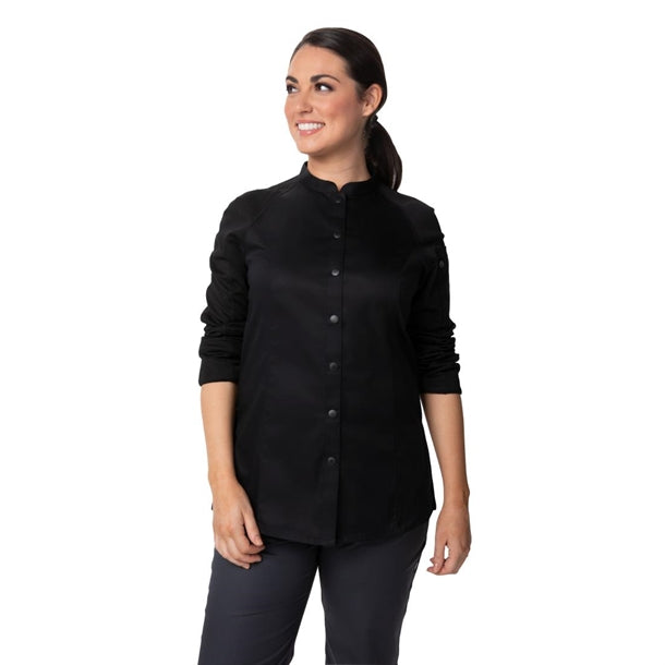 Chef Works Tulum Sustainable Unisex Chef Jacket Black p_ba075