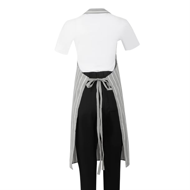Whites Butchers Stripe Bib Apron Grey/White ba111