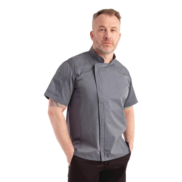 Chef Works Springfield Unisex Chef Jacket Ink Blue p_bb267