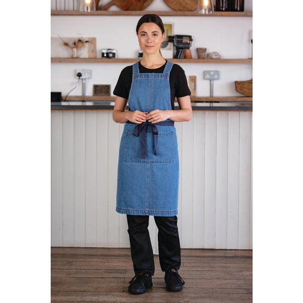 Southside Denim Bib Apron Light Blue bb694