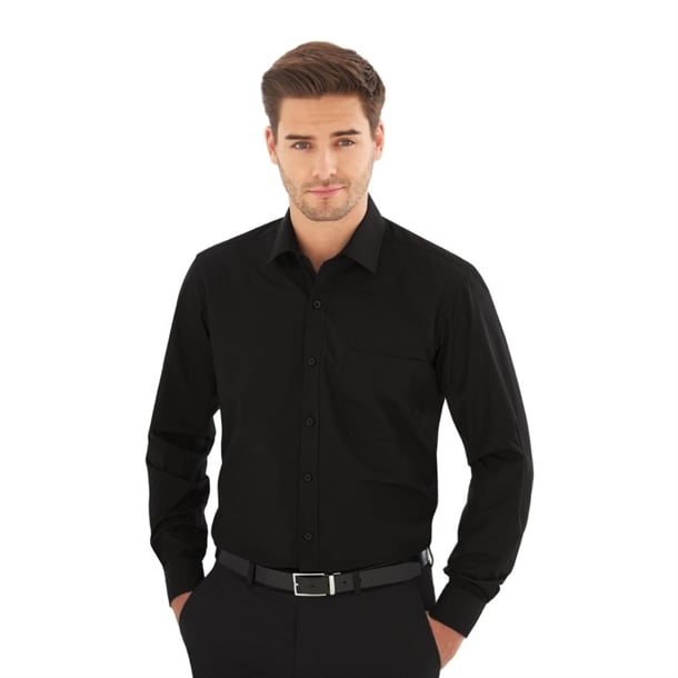 Brook Taverner Mens Long Sleeve Black Rapino Shirt p_bb710