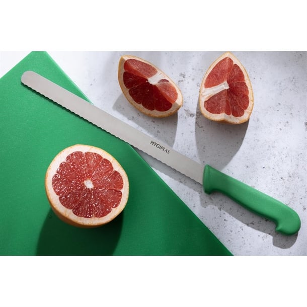 Hygiplas Serrated Slicer Green 30.5cm c867
