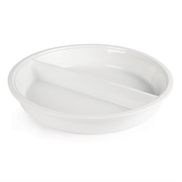 Olympia Whiteware Divided Round Dish 3.5Ltr 123.1oz cd711