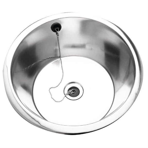 Franke Sissons Stainless Steel Rimmed Edge Round Inset Sink Bowl 430mm cd986