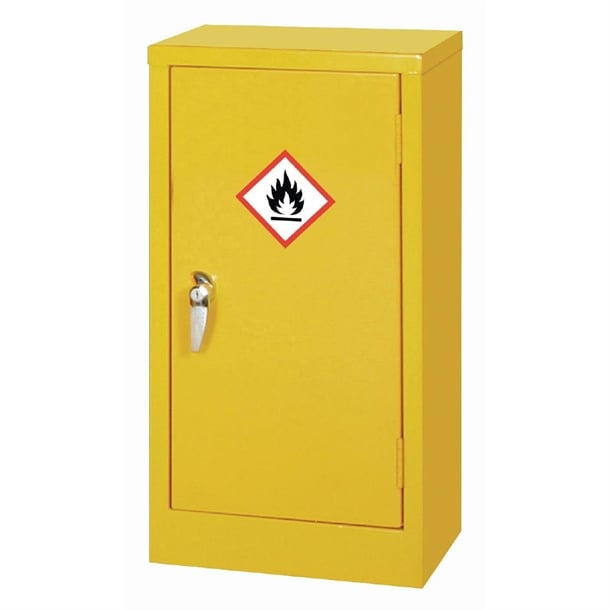 Hazardous Substance Cabinet Single Door Yellow 10Ltr cd998