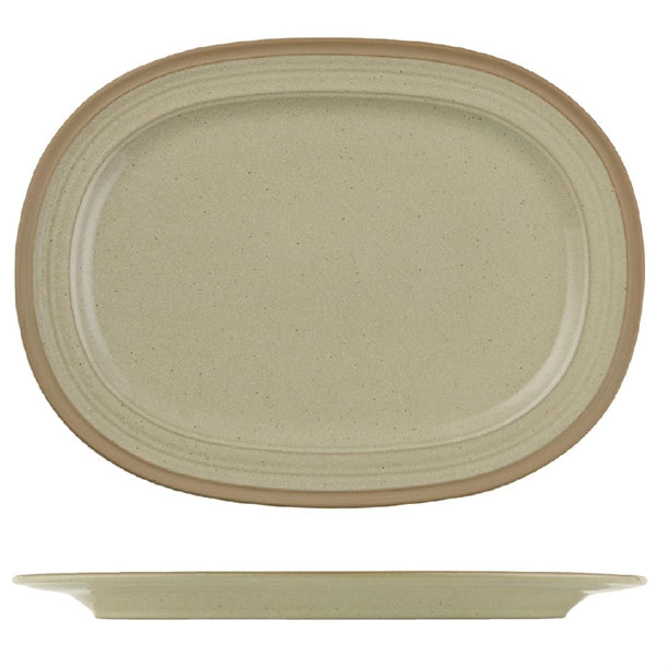 Churchill Igneous Stoneware Oval Plates 355mm (6 Pack) ce036