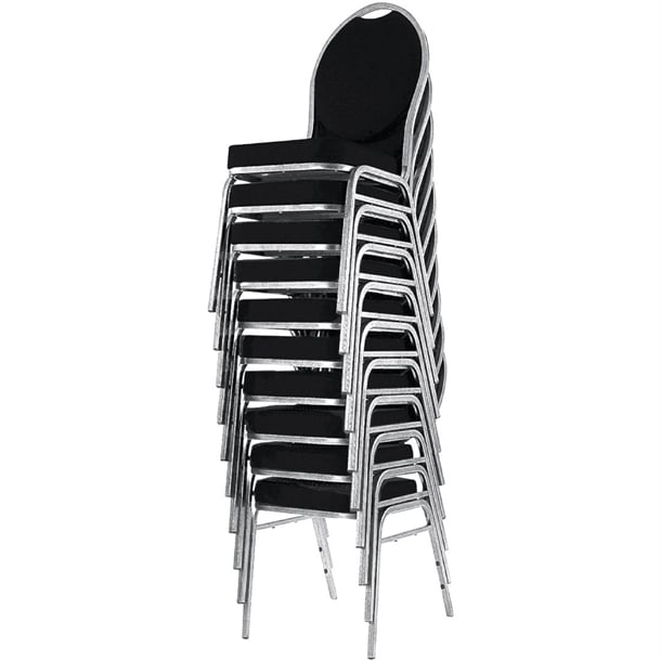 Bolero Oval Back Banquet Chairs Grey & Black (4 Pack) ce142