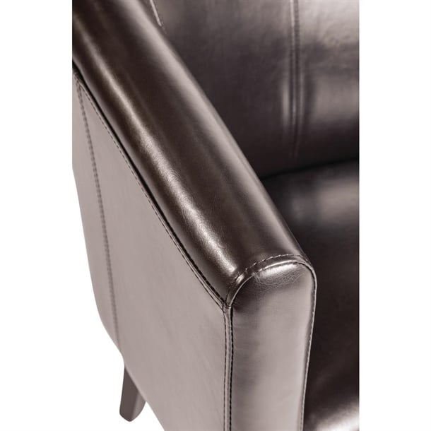 Bolero PU Leather Tub Armchair Dark Brown (Single) ce593