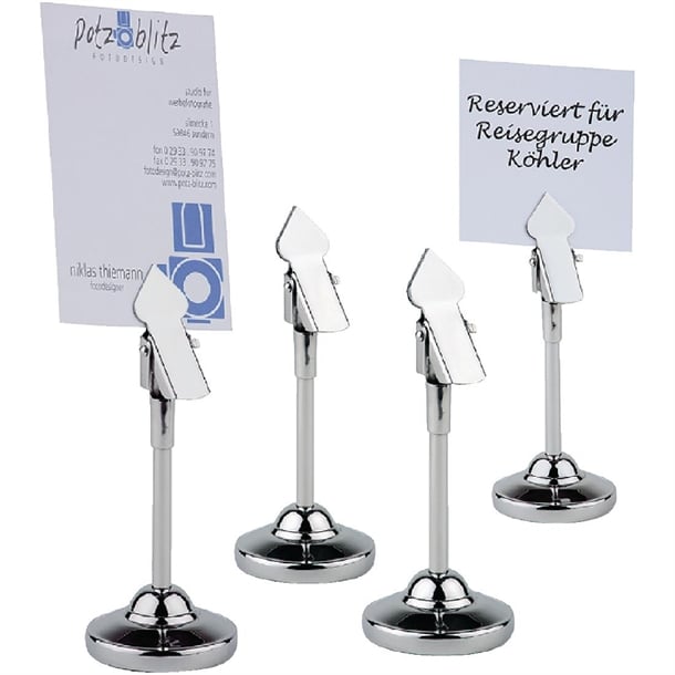 Stainless Steel Table Number Grips 105mm (4 Pack) cf308