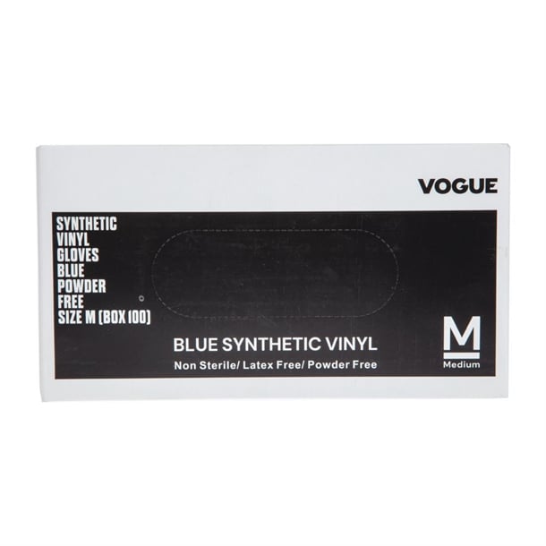 Hygiplas Powder-Free Vinyl Gloves Blue (100 Pack) p_cf403