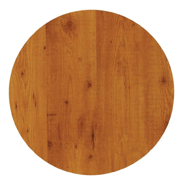 Werzalit Pre-drilled Round Table Top Pine 700mm gr575