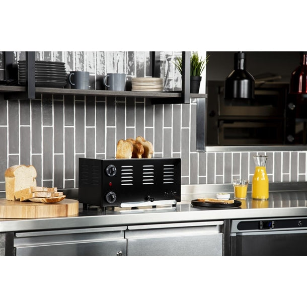Rowlett Regent 4 Slot Toaster Jet Black with 2x Additional Elements ch173