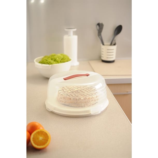 Curver Round Cake Box White 350mm cp070
