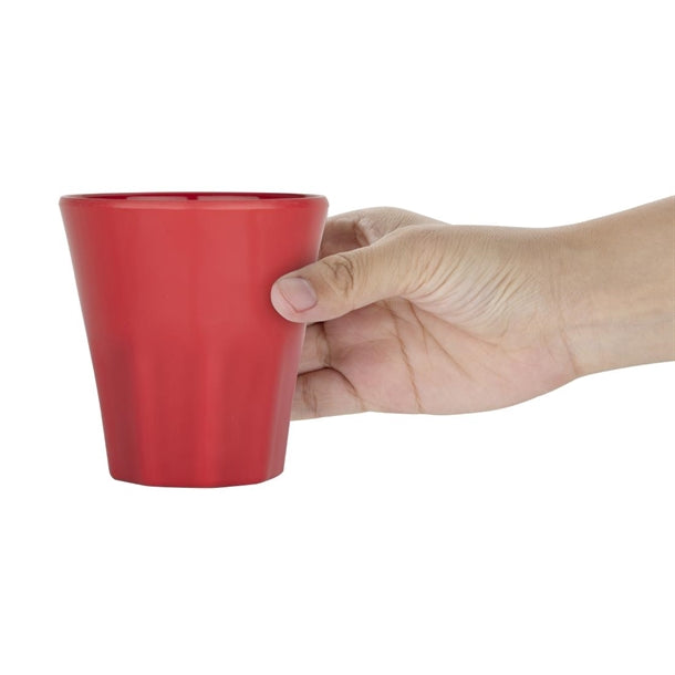 Olympia Kristallon Melamine Plastic Tumblers Red 290ml (6 Pack) cr343