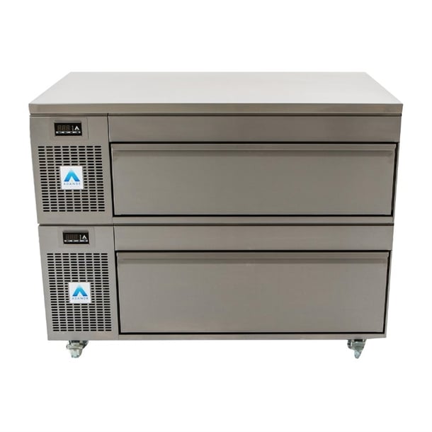 Adande Counter Fridge Freezer Double Drawer SVS2/CT cu162