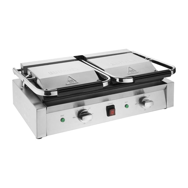 Buffalo Bistro Double Ribbed Contact Grill cu604