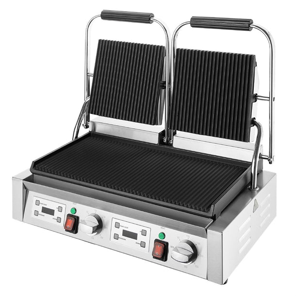 Buffalo Double Contact Grill Ribbed Plates cu611