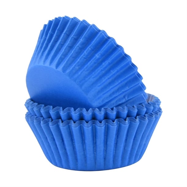 PME Block Colour Cupcake Cases Blue (60 Pack) cx141