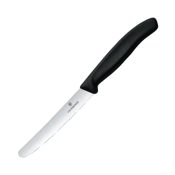 Victorinox Serrated Tomato Utility Knife Black 11cm cx740