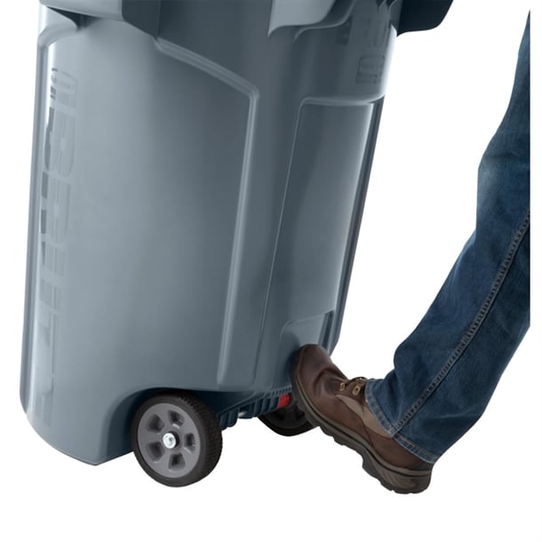 Rubbermaid Wheeled BRUTE Recycling Bin Grey 167Ltr cx982