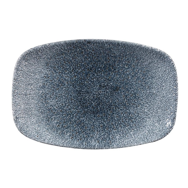 Churchill Studio Prints Raku Rectangular Plates Topaz Blue 237mm (12 Pack) cy903