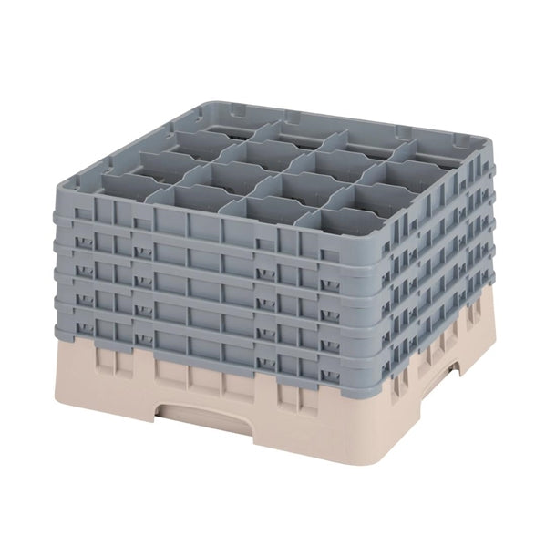 Cambro Camrack Beige 16 Compartments Max Glass Height 279mm cz116