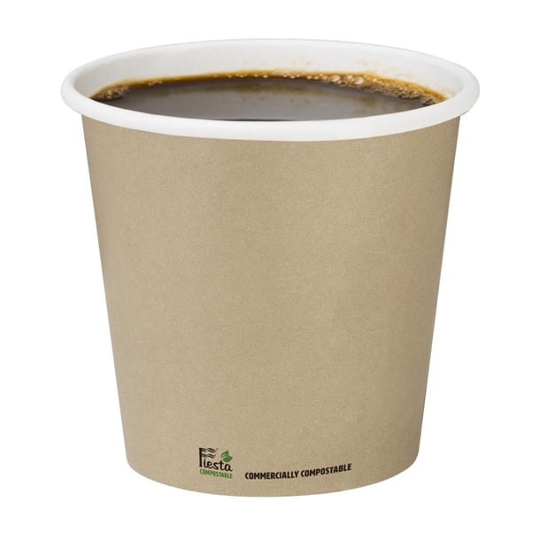 Fiesta Compostable Espresso Cups Single Wall 114ml (50 Pack) cz876