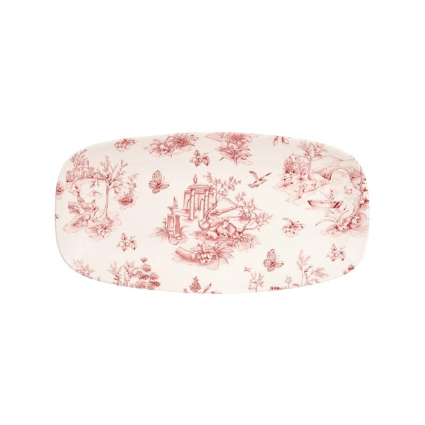 Churchill Vintage Prints Rectangular Plates Cranberry Toile 298mm (12 Pack) da725