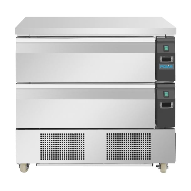 Polar U-Series Double Drawer Dual Temperature Counter Fridge Freezer 4xGN da996