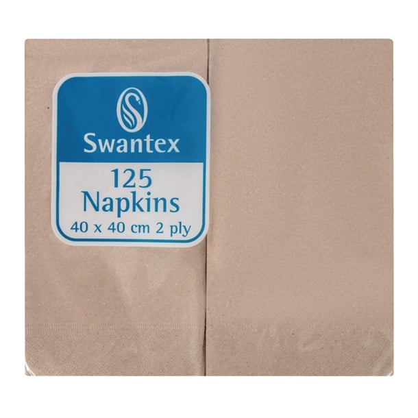 Swantex Recycled Dinner Napkin Kraft 40x40cm 2ply 1/8 Fold (2000 Pack) db484