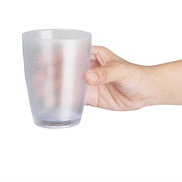 Olympia Kristallon Polycarbonate Tumbler Pebbled Clear 275ml (6 Pack) dc928