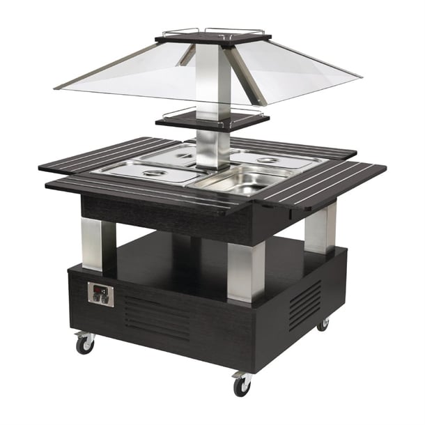 Roller Grill Chilled Salad Bar Square Black de391