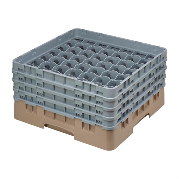 Cambro Camrack Beige 49 Compartments Max Glass Height 215mm de799