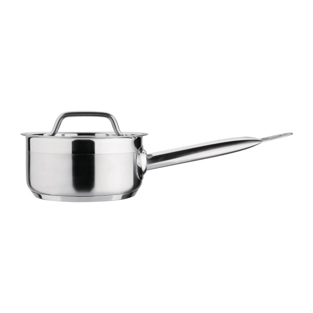 Nisbets Essentials Stainless Steel Saucepan with Lid 14cm df669