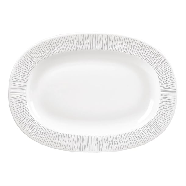Churchill Bamboo Oval Dishes Medium Rimmed 279mm (6 Pack) dk420