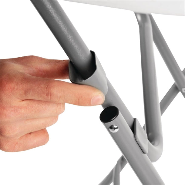Bolero Round Poseur Folding Table White 800mm (Single) dl046