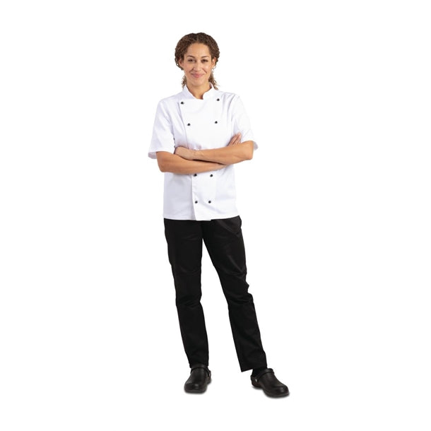 Whites Chicago Unisex Chef Jacket Short Sleeve White p_dl711
