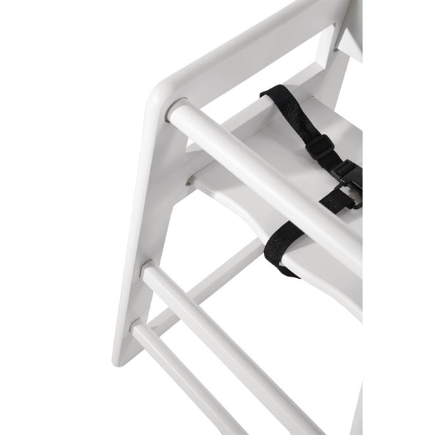 Bolero Wooden High Chair Antique White Finish dl833