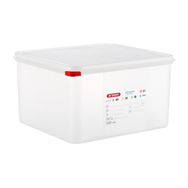 Araven Polypropylene 2/3 Gastronorm Food Storage Container 19Ltr (4 Pack) dl983