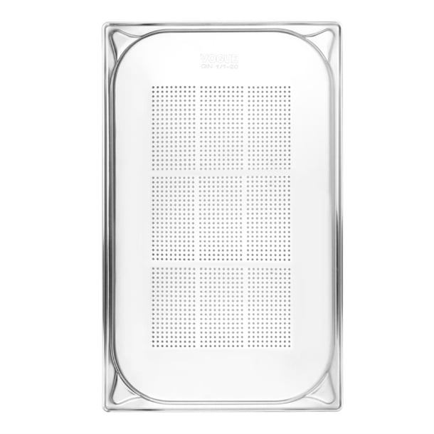 Vogue Stainless Steel Heavy Duty Perforated 1/1 Gastronorm Tray 20mm dm971