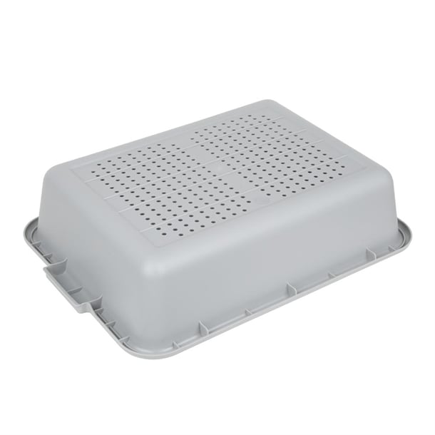 Vogue EDLP Plastic Perforated Storage Box Grey dn583